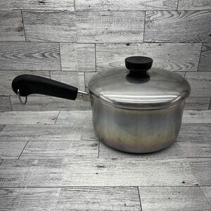 Revere Ware 1.5 Qt Sauce Pan & Lid Stainless Tri-Ply Disc‎ Bottom Clinton, IL